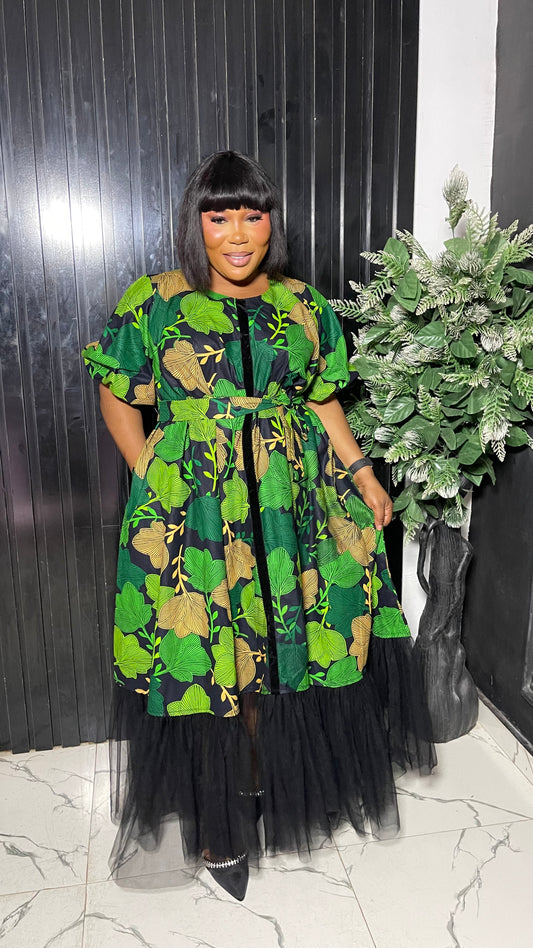Ivy Free Size Stylish Ankara African dress