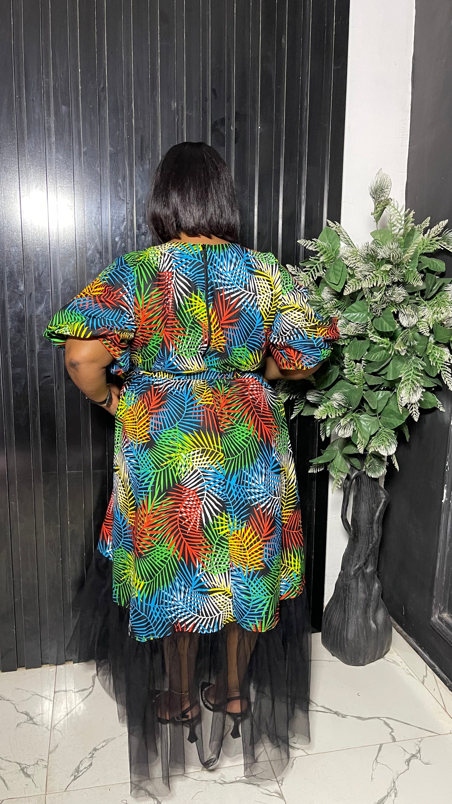 Ivy Free Size Stylish Ankara African dress