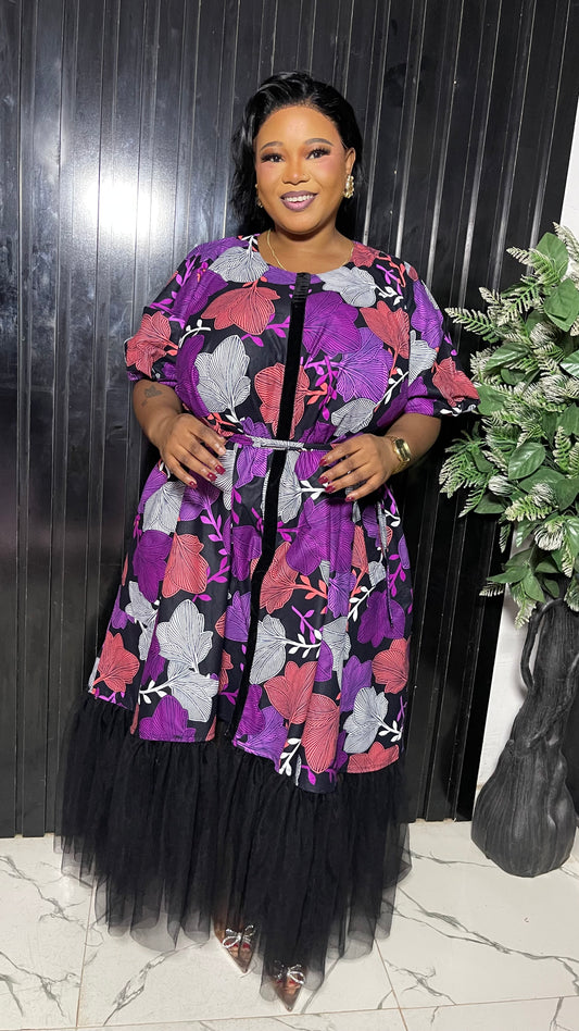 Ivy Free Size Stylish Ankara African dress