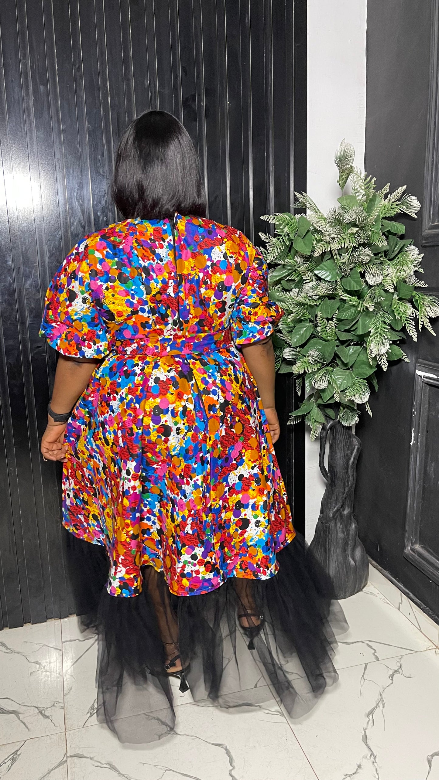 Ivy Free Size Stylish Ankara African dress