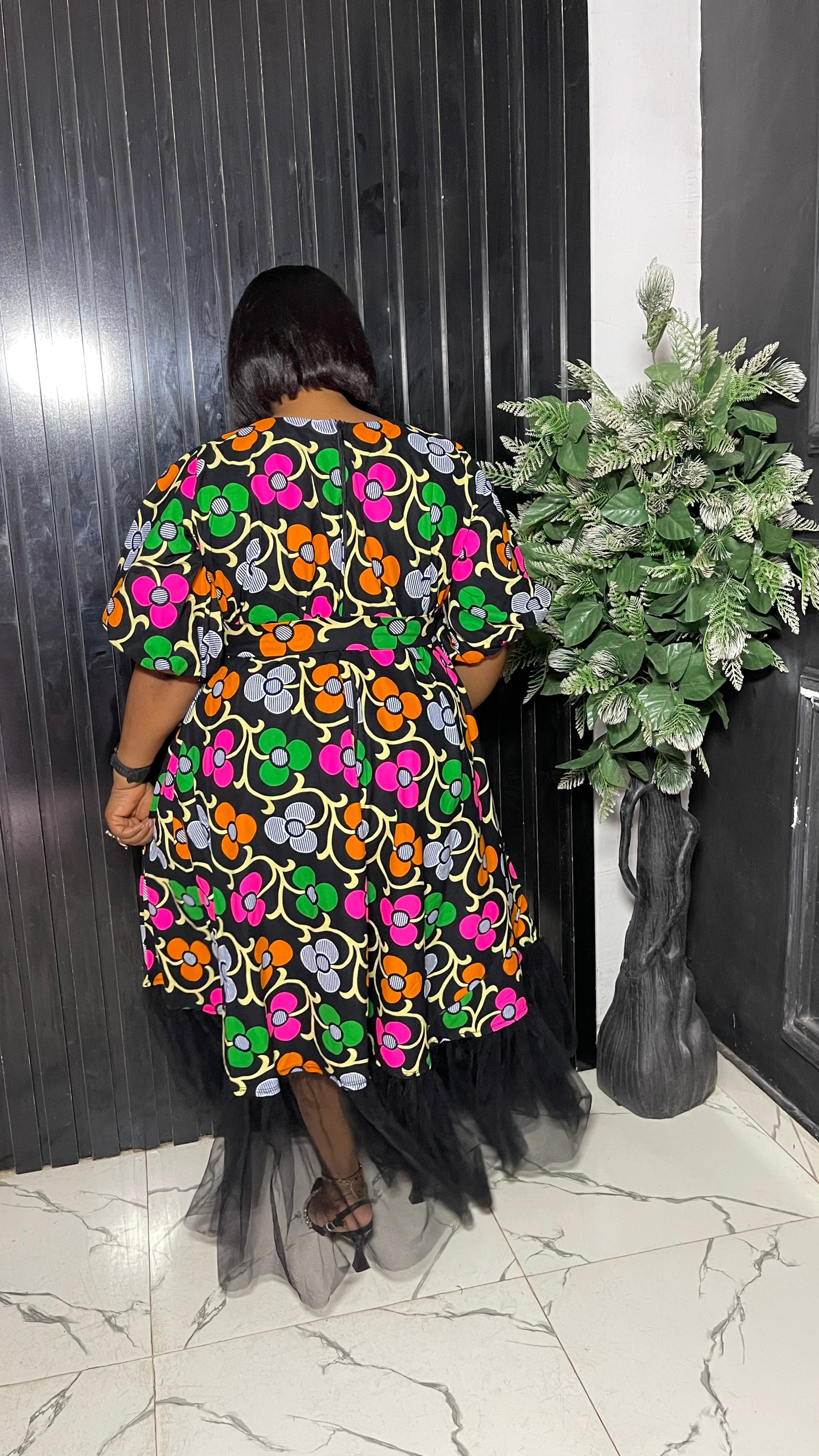 Ivy Free Size Stylish Ankara African dress
