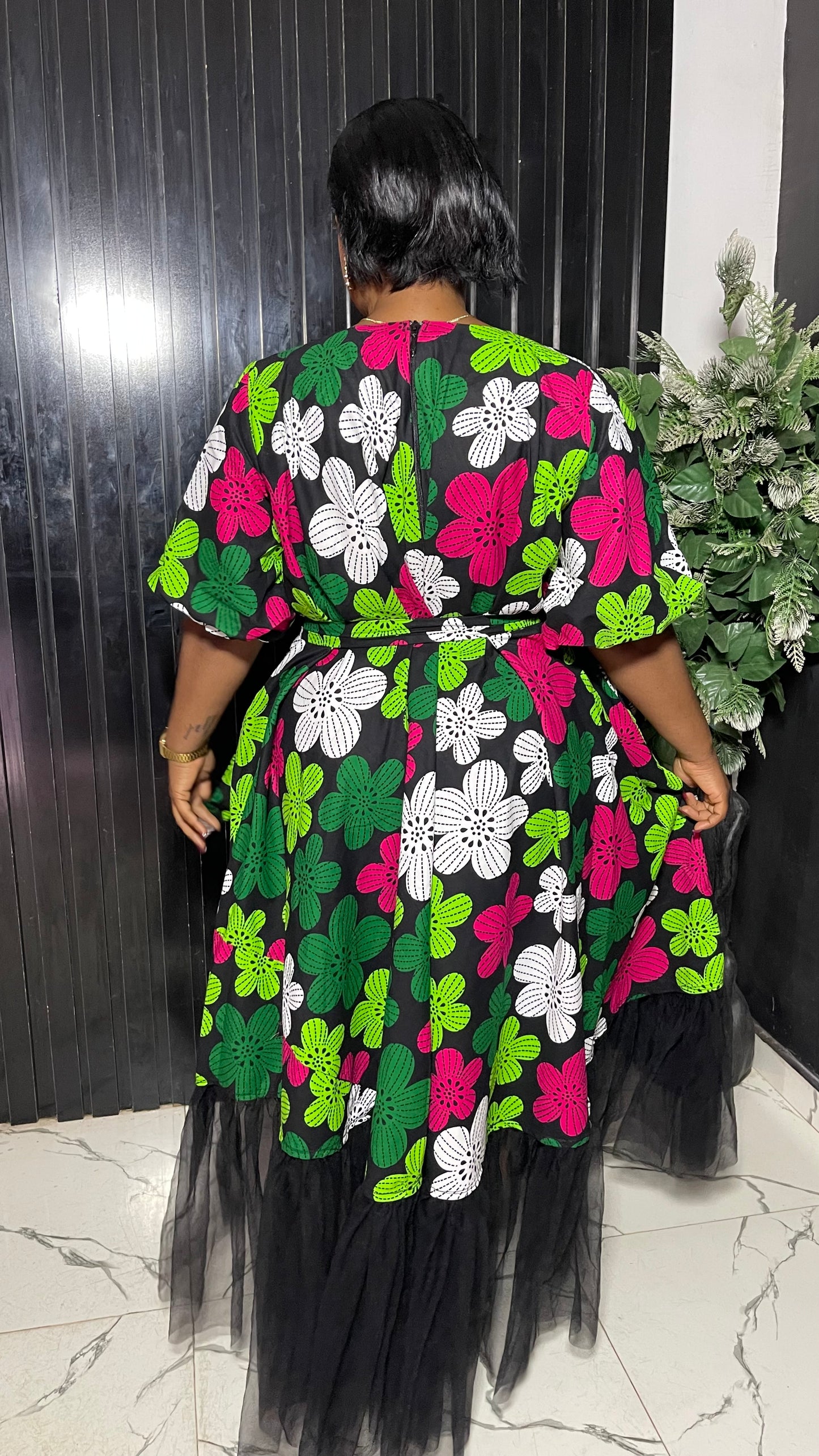 Ivy Free Size Stylish Ankara African dress