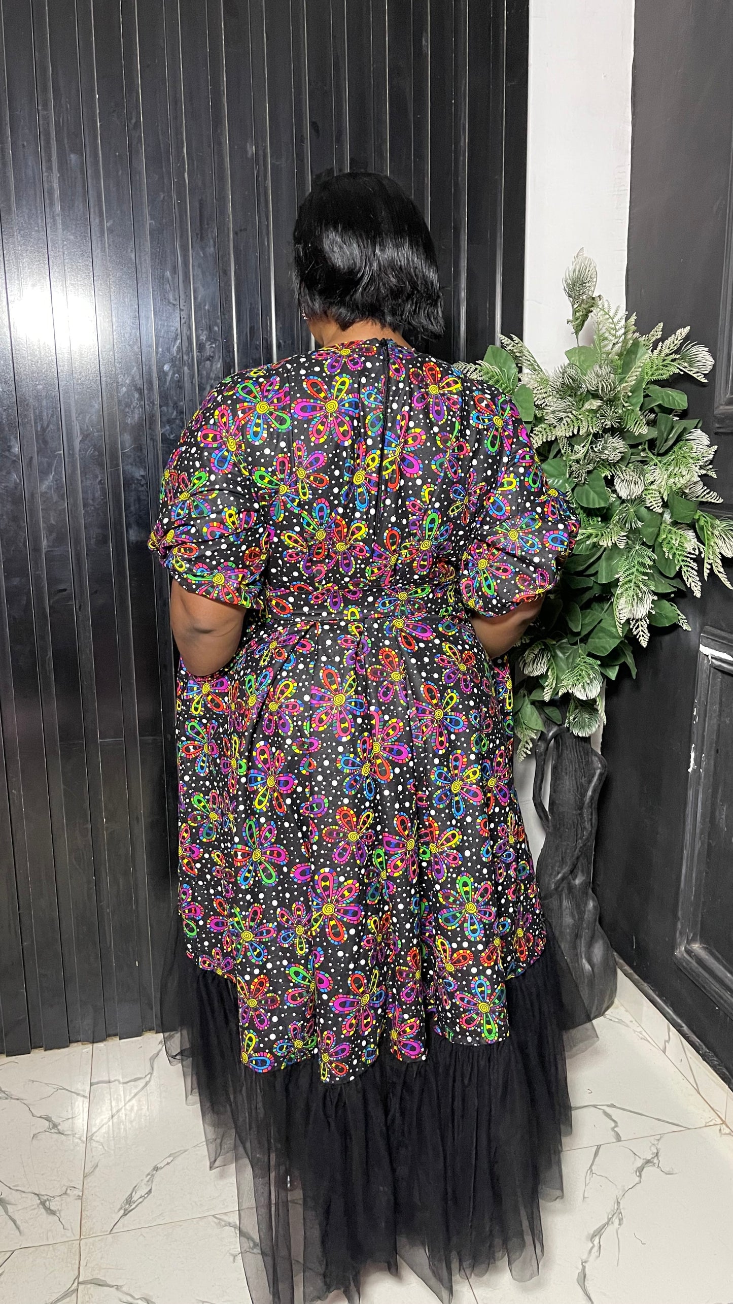 Ivy Free Size Stylish Ankara African dress