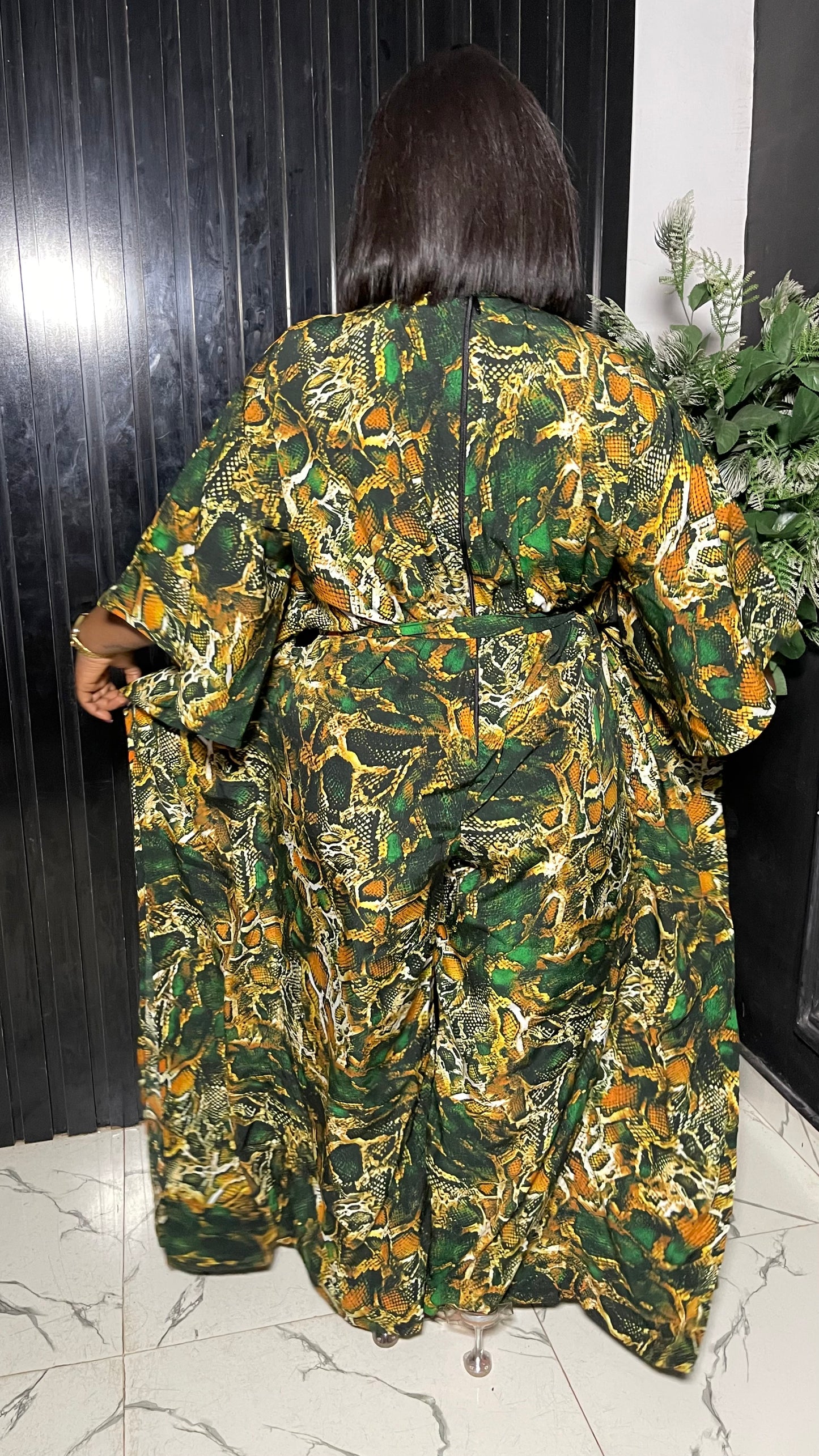 Crepe material free size jumpsuit with belt Slightly stretch