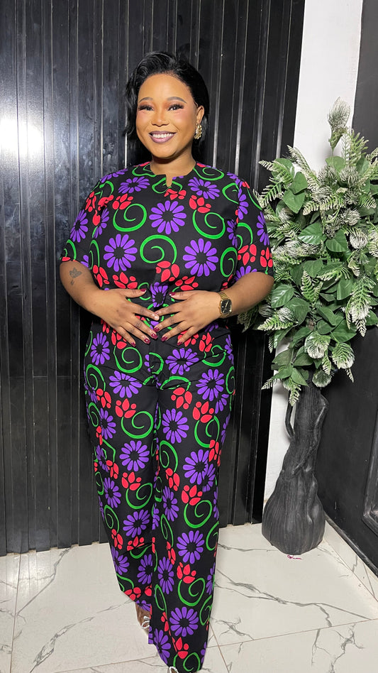 Debby Ankara pant & crop shirt