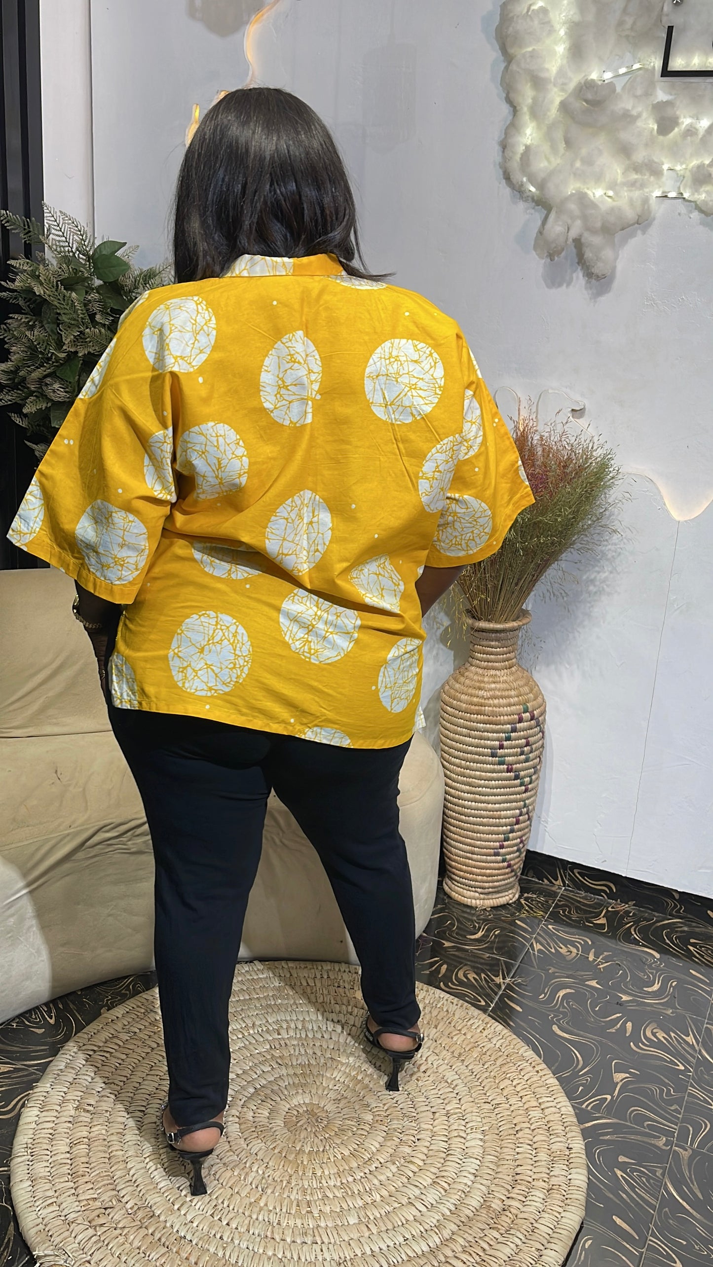 Mercy Stylish African shirt with pockets/ African women shirt