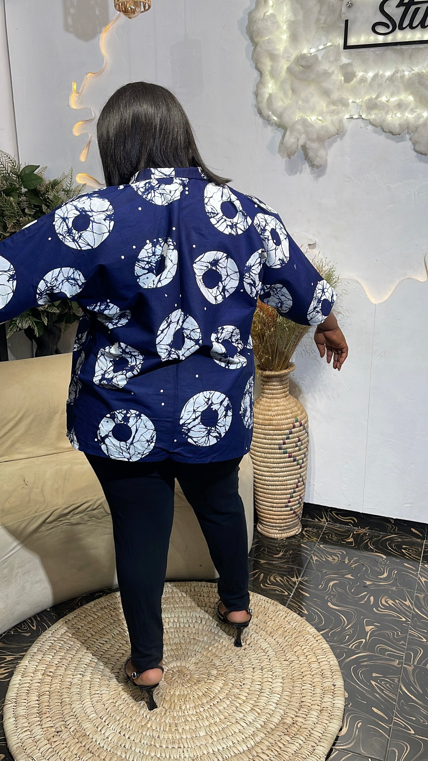 Mercy Stylish African shirt with pockets/ African women shirt