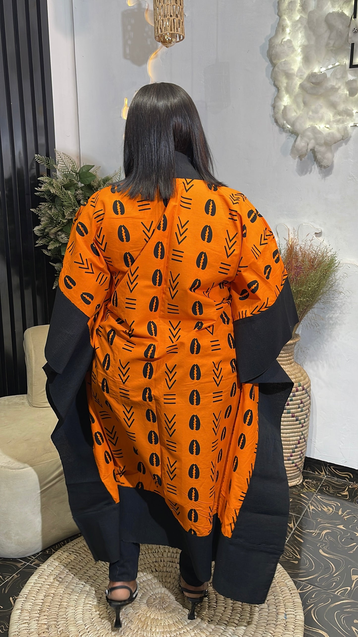 Priscy sophisticated Ankara with aso oke kimono jacket