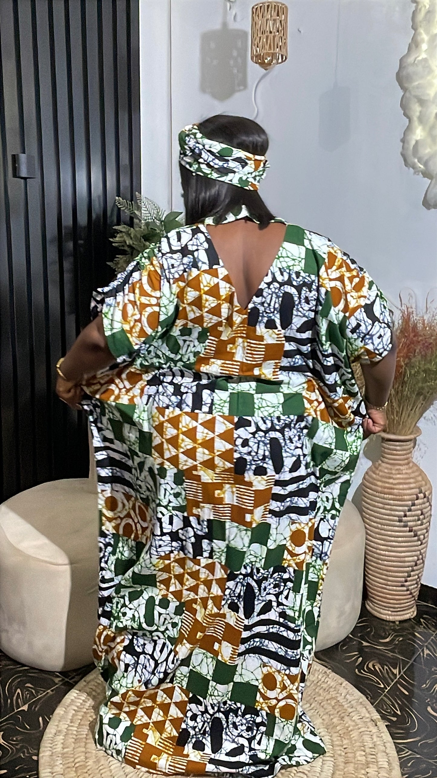 Naommi Quality Ankara bubu kaftan dress