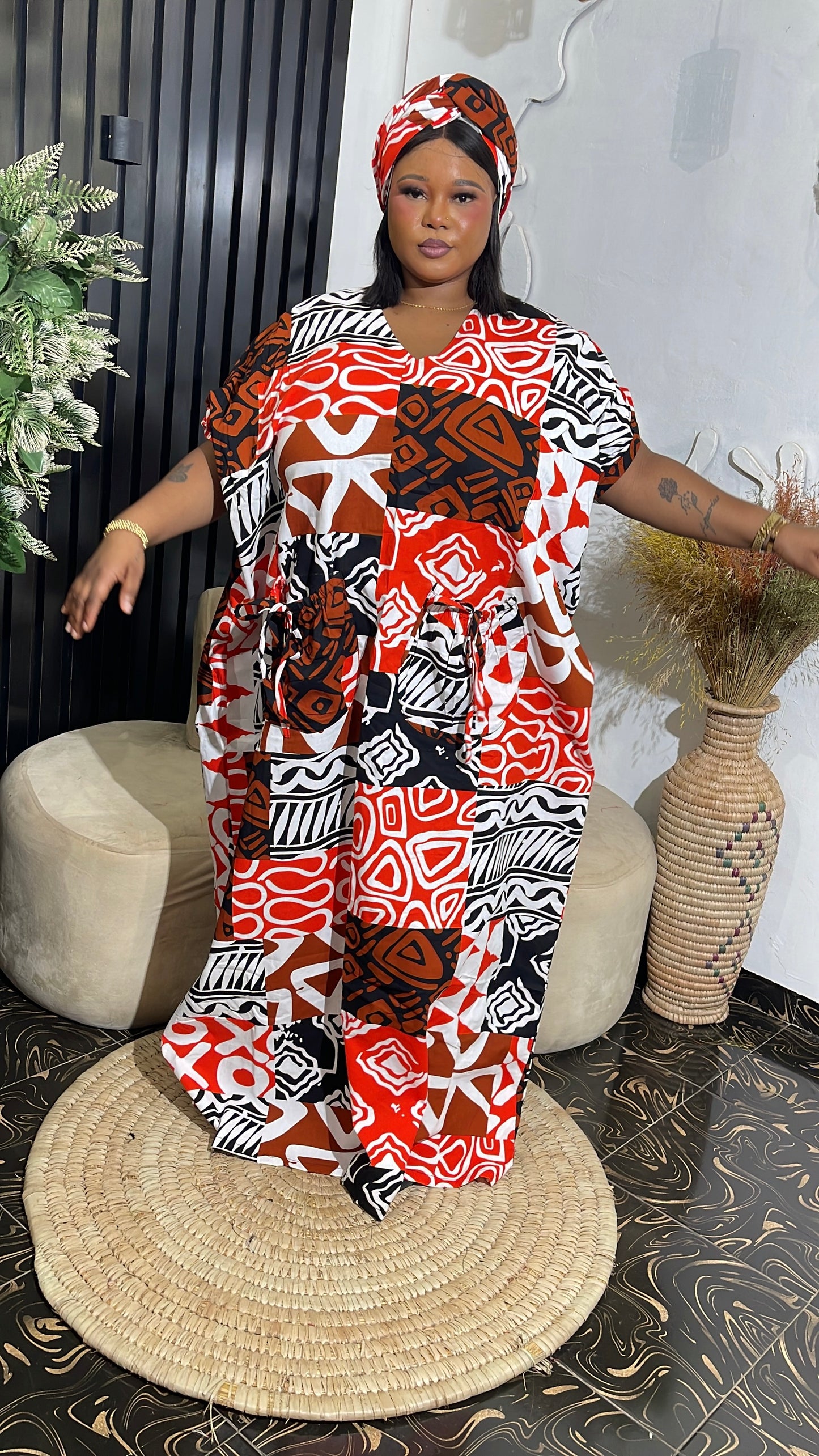 Naomi Quality Ankara bubu kaftan dress