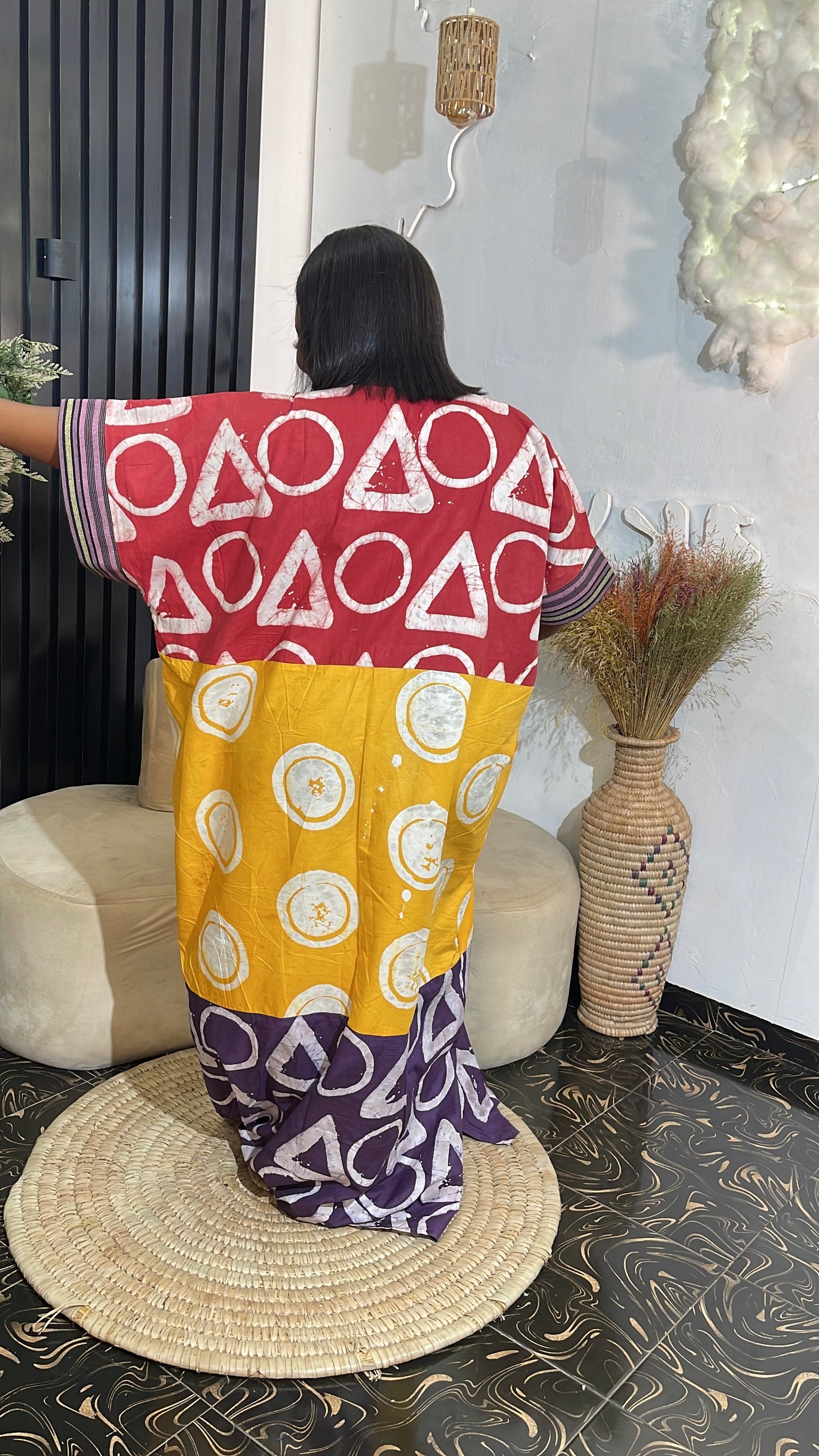 Hadiza Quality Ankara bubu kaftan dress with aso oke