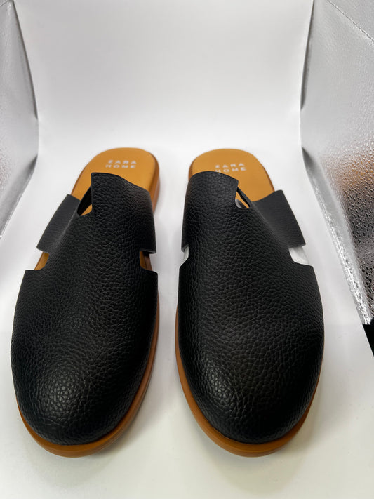 African Made Men Leather Black Half Shoe