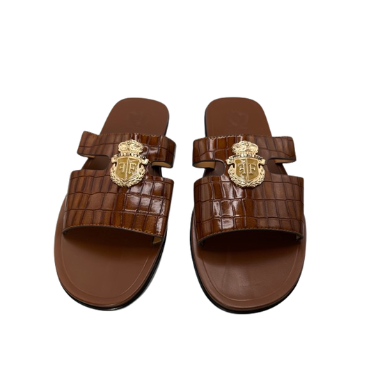 Men slide in brown