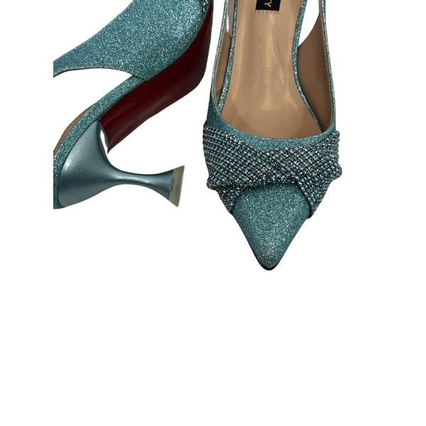 Teal women fashion shoe